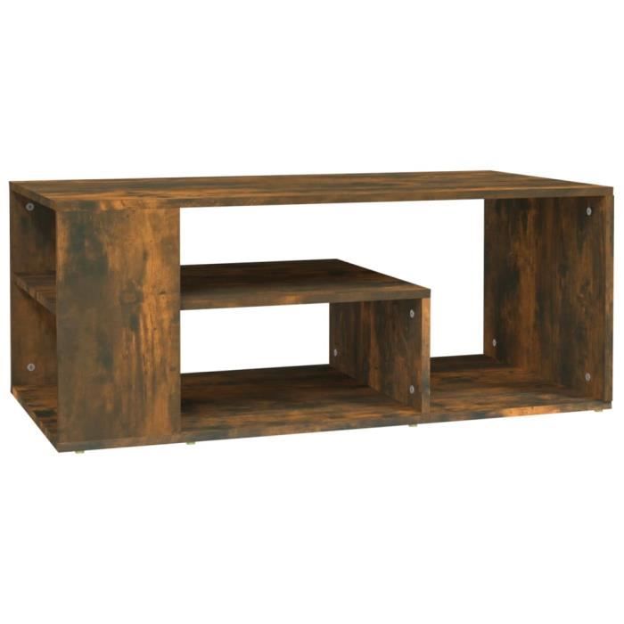Table basse - VIDAXL - 100x50x40 cm - Bois d'ingénierie - Chêne fumé - Contemporain