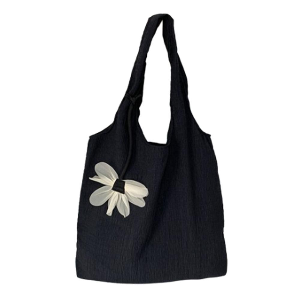 Sweet Women's Shoulder Bag Soft Shopping Bags Makeup Bags Solid Color Handbag Girls