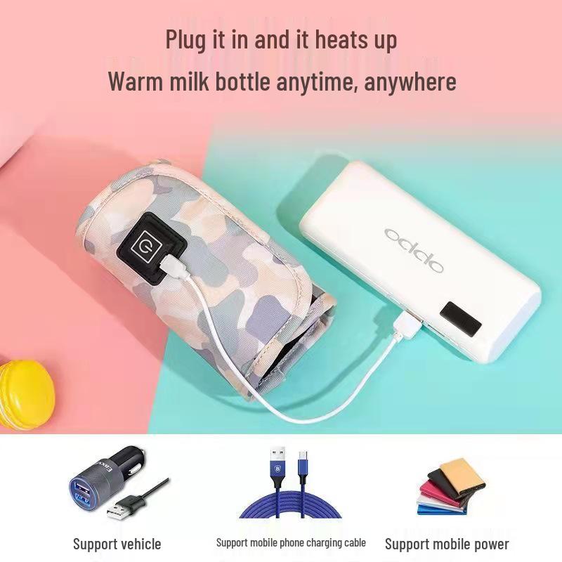Isolierter Babyflaschenwärmer Kinderwagentasche - Tragbare Hülle mit konstanter Temperatur für Ausflüge