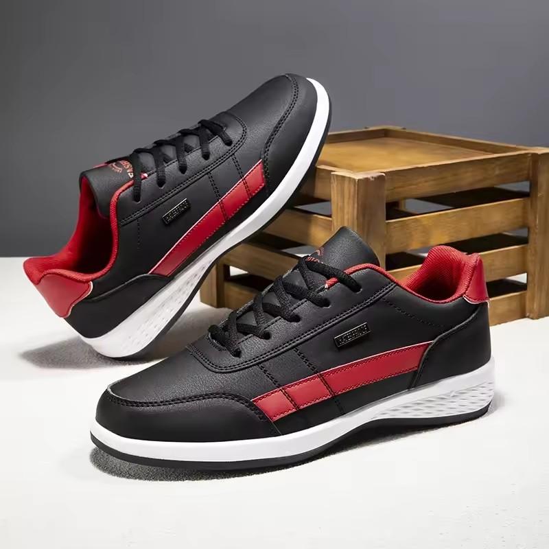 Shoes for Lace Up Footwear Vulcanized Men Leather Sneaker Casual Comfortable Non-Slip  Sports Shoes Men Outdoor Footwear Tennis