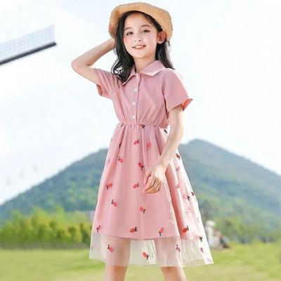 Sommer-Mesh-Prinzessinnenkleid für Mädchen - Stilvolle neue Kinderbekleidung für Tweens