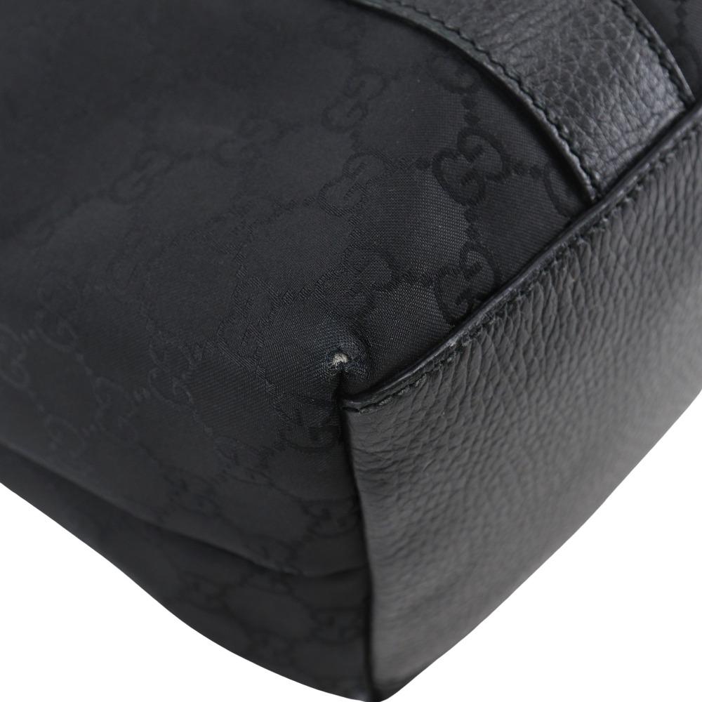Gucci GG Tote Bag 341536 Outlet Black Nylon Canvas Unisex Used