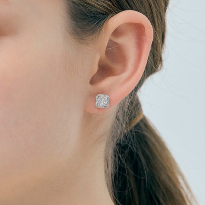 

JYDDM Shine Square Earrings SILVER