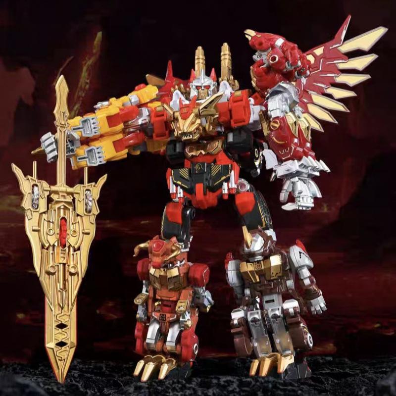YUEXING Predaking Mechanical Beast Robot Transformation 26CM 6IN1 Predacons Action Model Child Toys Gift Durable