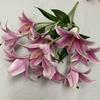 Artificial 9 Flowers Stems Pu Material 3d Simulation Lilies Wedding Decor Home