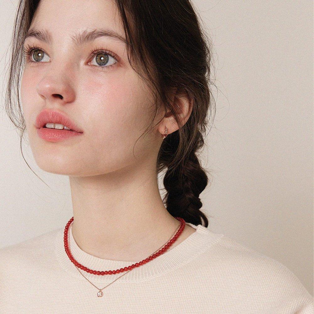 J.Lauren Red Jamano Gemstone Necklace N01197