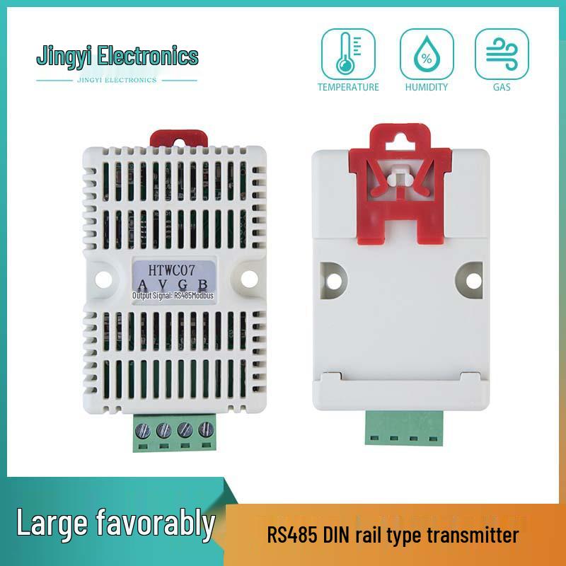 Rail-Mounted Digital Temperature & Humidity Sensor Transmitter Output 0-10V