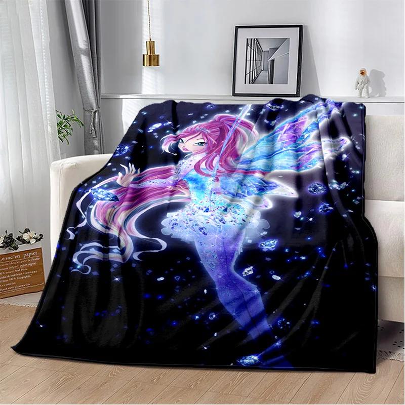 Butterfly Fairy Winx Club Ballet Girl Soft Plush Blanket,Flannel Blanket Throw Blanket for Living Room Bedroom Bed Sofa Picnic