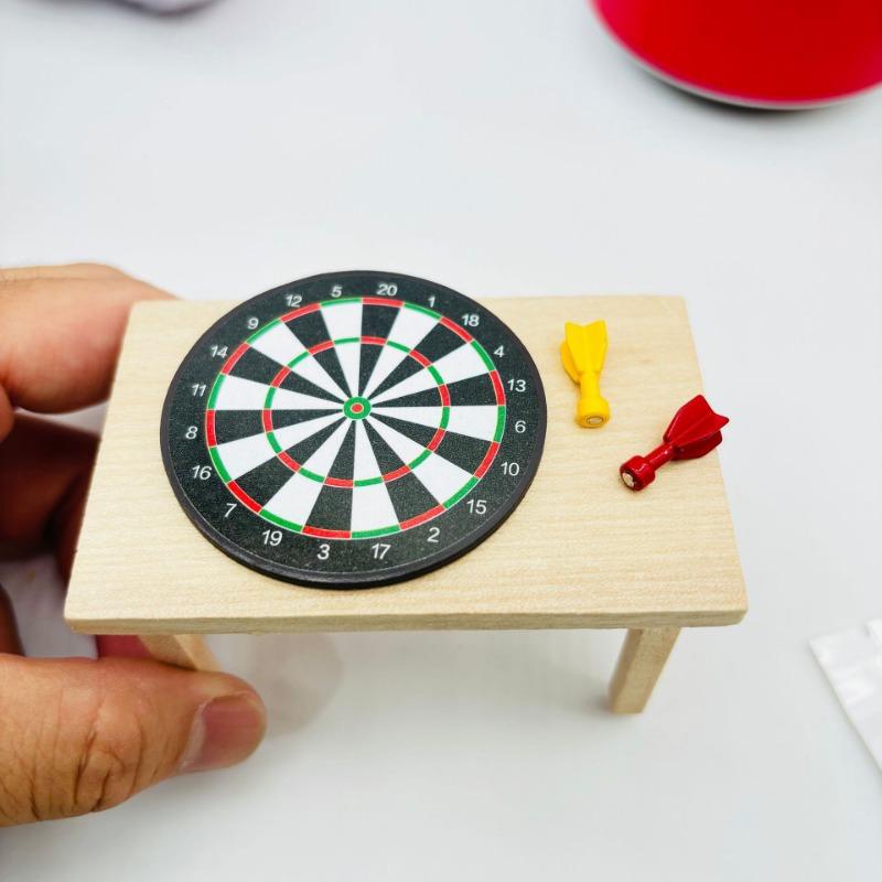 Doll House Miniature Magnetic Dart Board Mini Wall Decoration Sporting Goods Outdoor Model