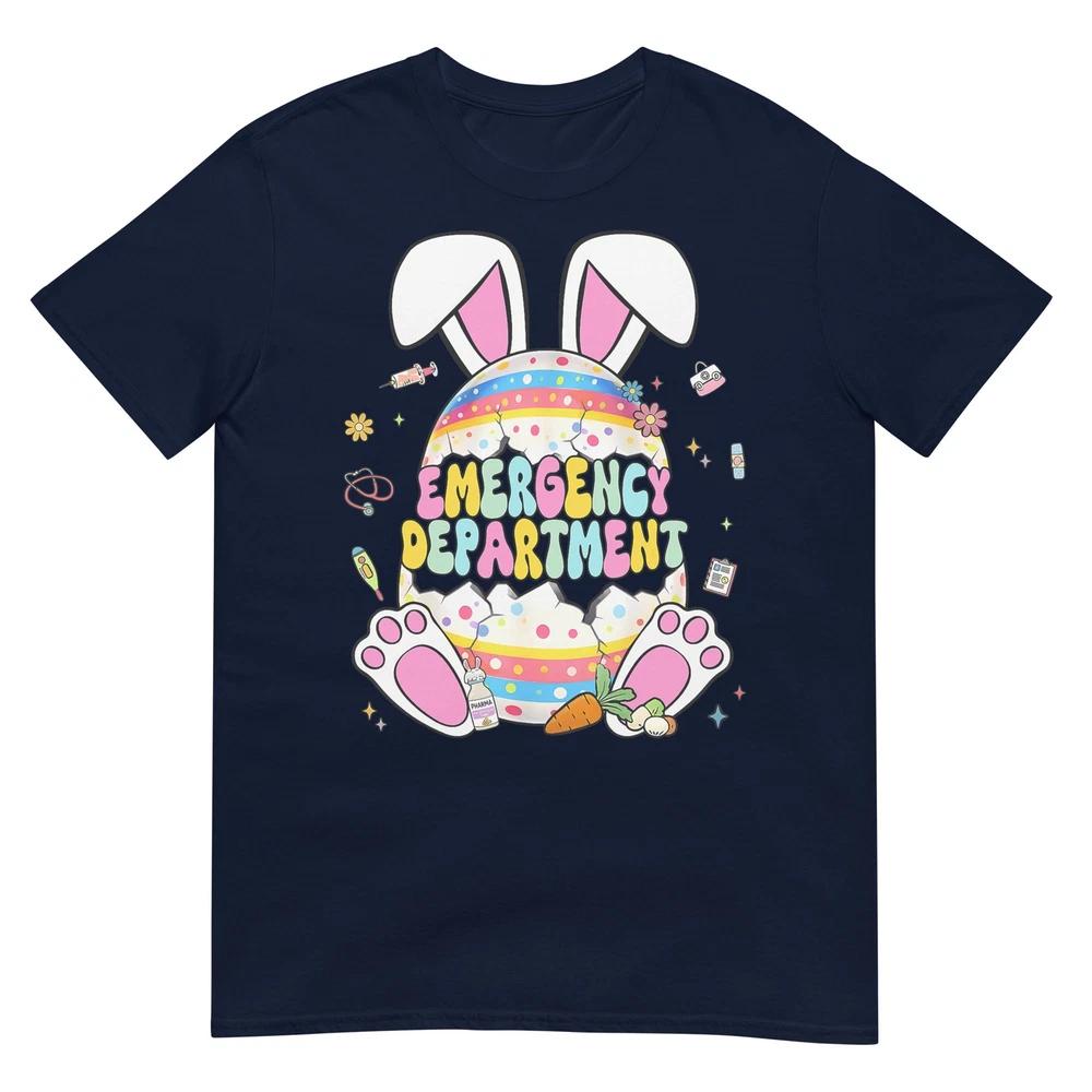 Easter Eggs Bunny Er Nurse Emergency Departunisext Ed Squad Tshirt S