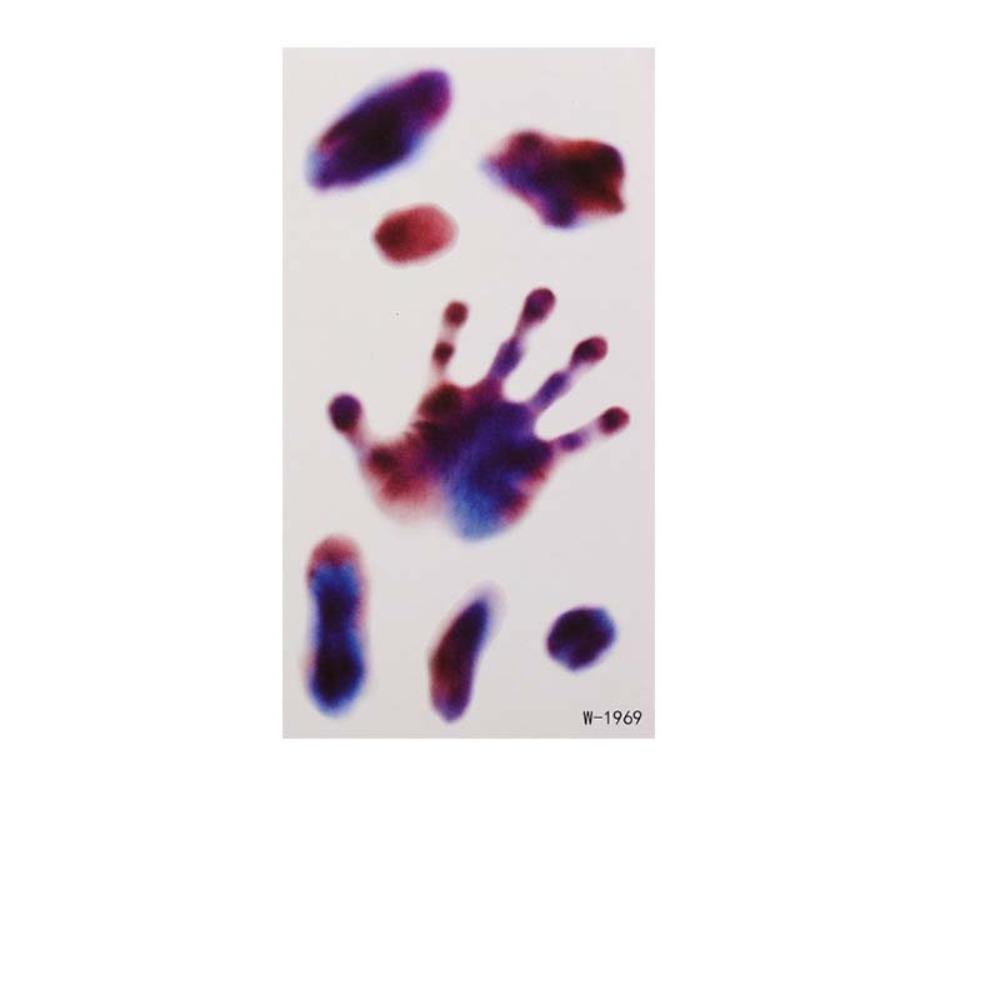 Zombie Cosplay Halloween Tattoo Stickers Bloody Makeup Body Art Scar Decals  Photo Props