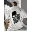 Unisex Unisex Tshirt Skull And Roses Tattoo Style Graphic Tee Gothic Streetwear Casual Cotton Short Sleeve Tops