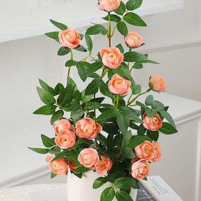 Künstliches Rosen-Blumenarrangement - Seiden- & Trockenblumen für die Wohnungsdekoration