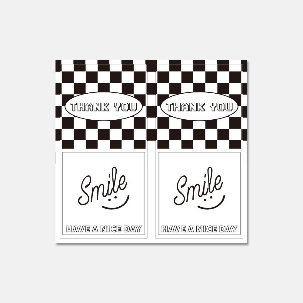 

Пользовательские открытки для девочек Наклейки Спасибо Счастливые печати X034 A02-50pcs-4x8cm