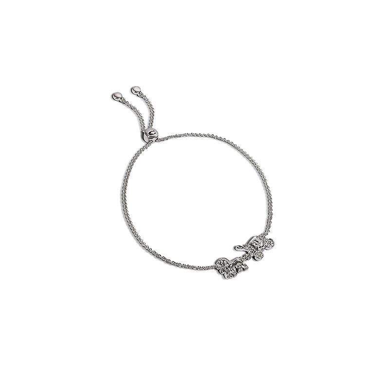 

Coach Horse And Carriage Pattern Sliding Clasp Bracelet Women bracelet Silver 1748-SLV Silver