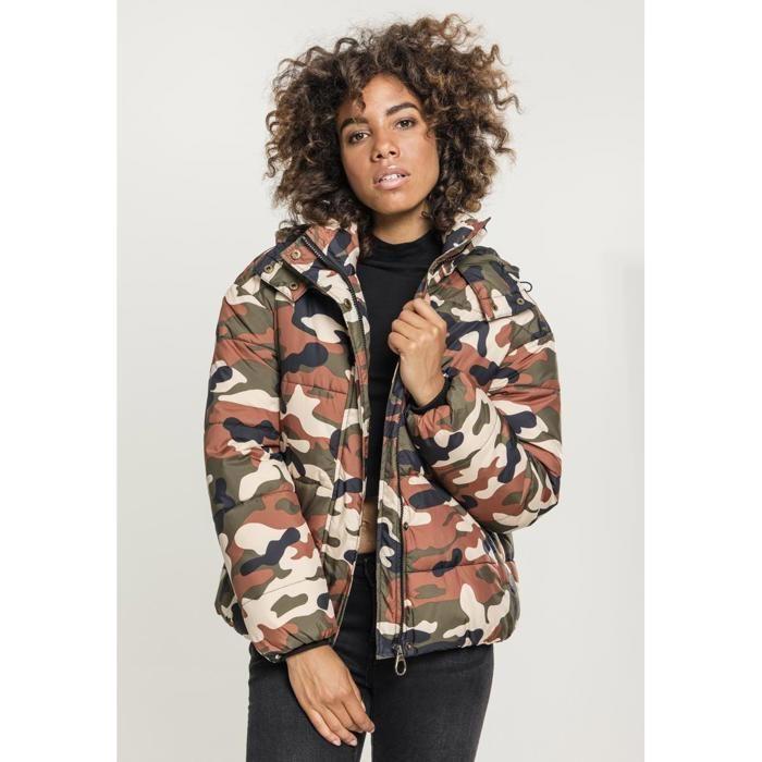 Parka - Urban Classics - Boyfriend - Camouflage - Femme - Confort Et Style Décontracté