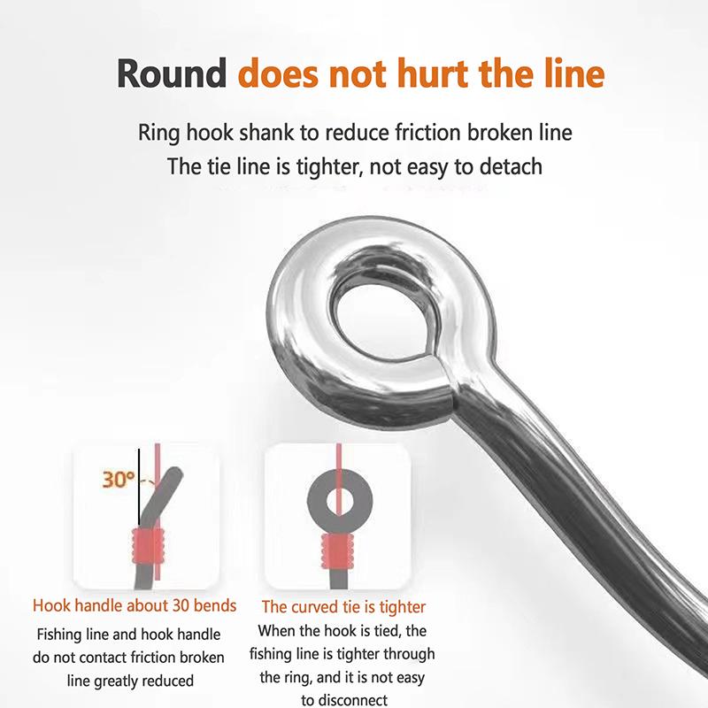 12 Buc/Pachet Cârlig de Pescuit din Oțel Carbon Ridicat cu Ochet Ascuțit cu Barbă Cârlig de Pescuit cu Plonjare Automată Pentru Accesorii de Pescuit la Crap