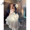 French Style Elegant Elegant Trailing Princess Dress Solid Color Strap Bow Slimming Ponte Dress Party Dress