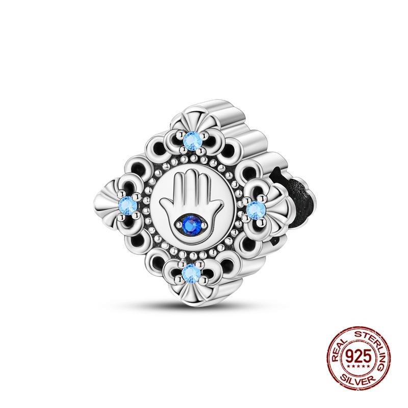 925 Silver Devil's Eye Charm Beads 3mm Fit DIY Bracelet Women's Fashion Jewelry Gift Original Handmade