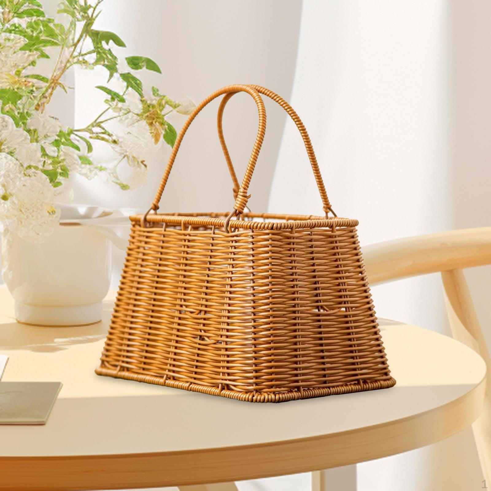 

Имитация ротанга плетеная корзина для хлеба фруктовая многоцелевая декоративная органайзер для хранения