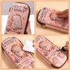 Lovely Capybara Pen Bag 3D Panda Pencil Case Large Capacity Pencil Box For Erasers Rulers Markers Storage