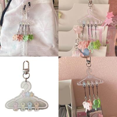 Fish Cake Star Keychain Lovely Sturdy Acrylic Hanging Ornament Convenient for Bags Keys Backpacks and Special Gifts