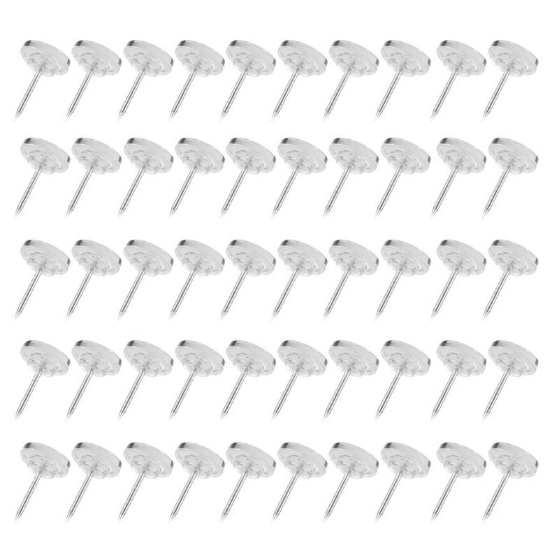 50/100Pcs Big Head Push Pin Map Tacks Thumb Nails Flat Push Pin Thumb Pin for Cork Board Picture Map Posters Note