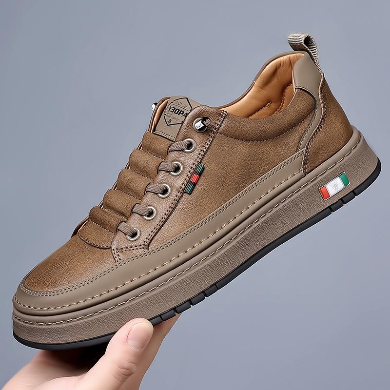 

2024 осень новые мужские деловые повседневные кожаные туфли мужские ручная работа онлайн спортивный стиль универсальные туфли для серфинга модные туфли 7081 41 коричневый