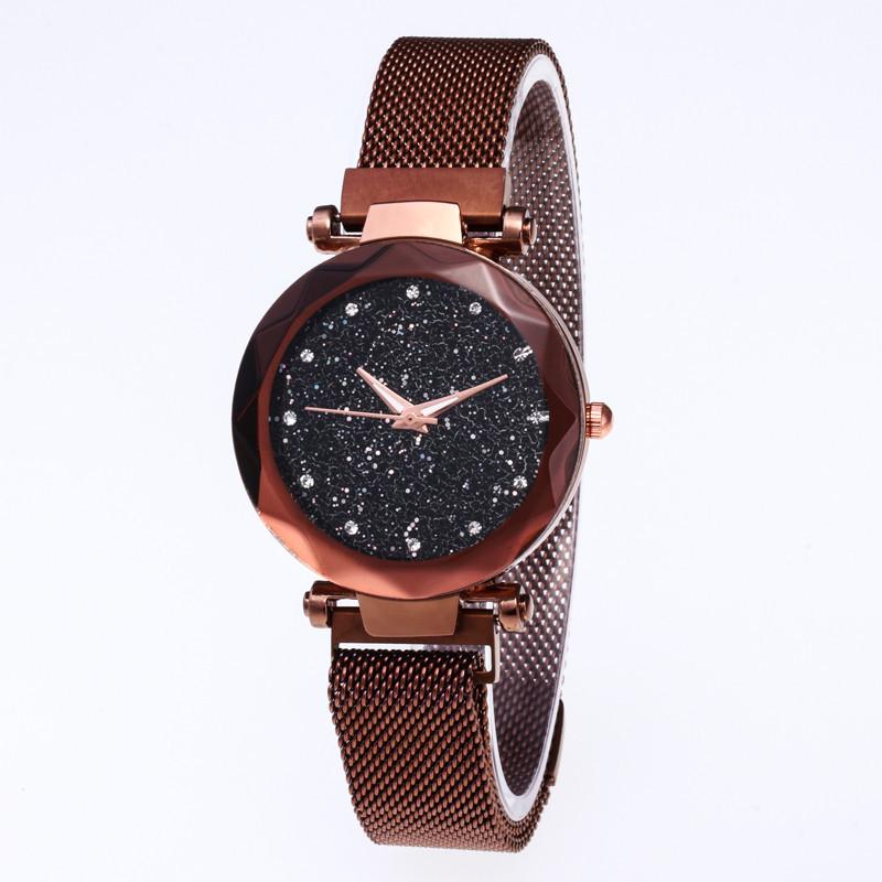 Magnetic Mesh Belt Starry Sky Watch Female