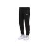 Li Ning Badminton Series Solid Color Logo Print Cuffed Fleece Casual Pants Men bottoms Black AKLS985-2