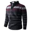 Autumn/Winter Men's Trendy Knit Half-Zip Sweater - European and American Style