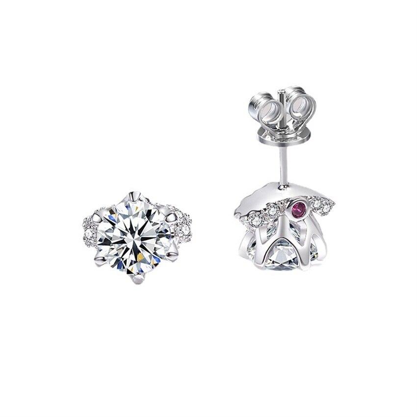 

Серьги-гвоздики из стерлингового серебра 925 пробы с муассанитом и бриллиантами для женщин, модные классические ювелирные изделия для девочек старшего возраста, подарки на вечеринку 1CT