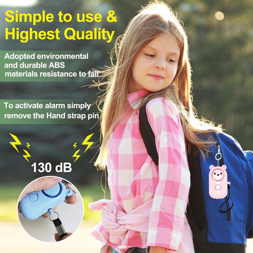 130dB Personal Safety Alarm for Self-Defense, Ideal for Women, Students, and Elderly