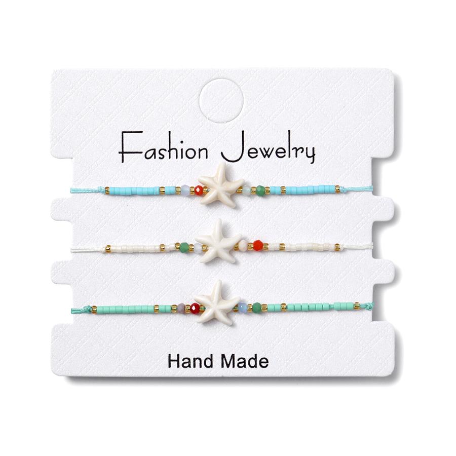 New Boho Ocean Themed Women Stackable Bracelet Handmade Braided String Braslet Casual Beach Vacation Jewelry Friendship Braclet