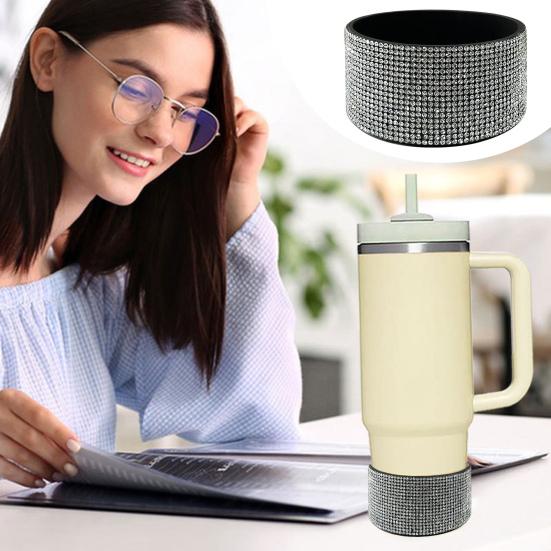 Diamond Glitter silikonová bota na pohár 20-40oz Protiskluzový návlek na láhve s vodou Stylový ochranný kryt základny lichoběžníkového válce