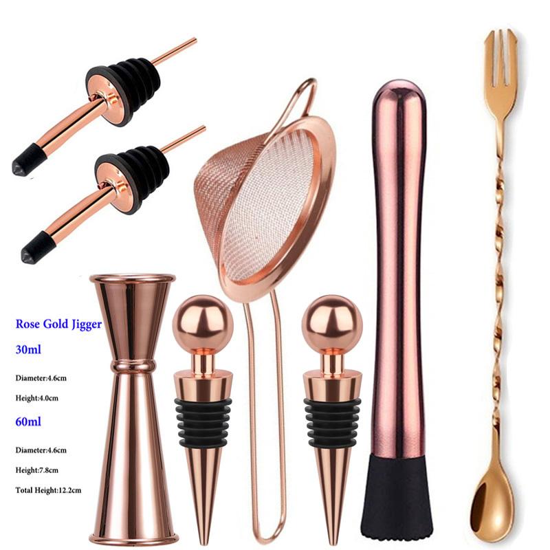 Professional Stainless Steel Bar Tools, Stir Bar Tool, Cocktail Stir Bar, Mixing Spoon, Cocktail Picks, Mojito Stir Bar Tool Kit