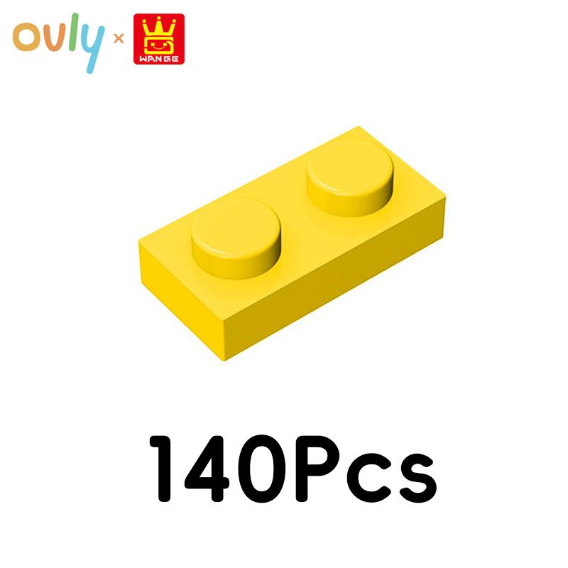WANGE 2*1 Building Blocks 140Pcs No.3023 Small Compatible Bricks 2-Hole Low Elements Accessories MOC DIY Bulk Kids Toy