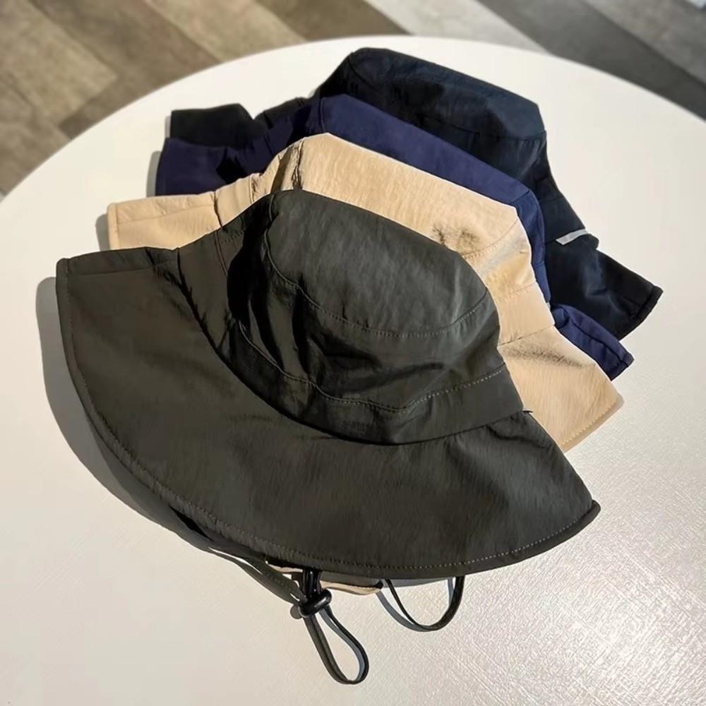 Foldable Quick-drying Fisherman Hat Wide Brim Lightweight Bucket Hat Sun Protection Breathable Outdoor Mountaineering Hat Women