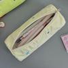 Summer Fruit Embroidery Pen Bag Soft Touch Stationery Organizer Portable Pencil Case  Student Gift