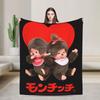 Monchhichi Valentines Day Cute Little Fluffy Twins Blanket Quality Soft Warm Throw Blanket Winter Students Home Decor Bedspread