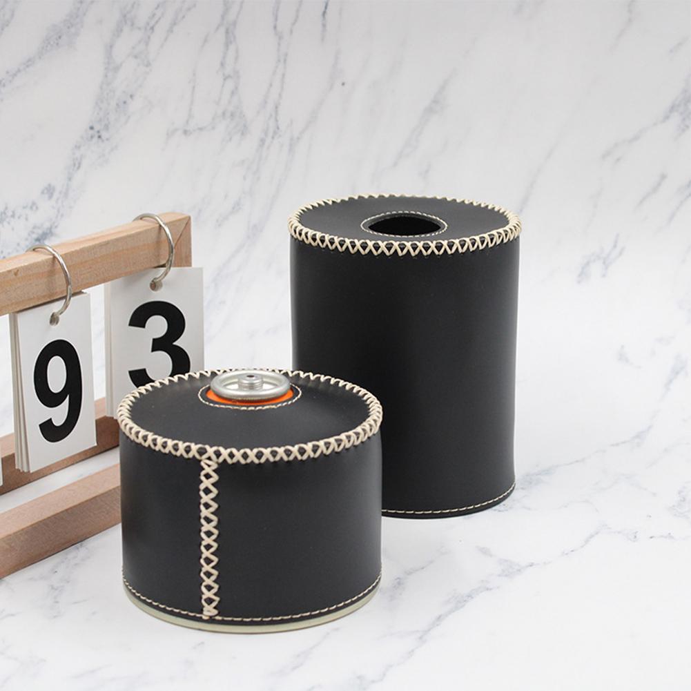 450/230G PU Leather Gas Can Protective Cover Gas Canister Protective Cover Gas Canister Case Camping Accessories