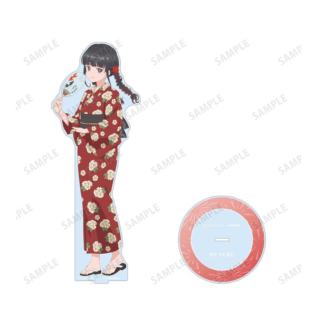 TV Anime [Utagoe Wa Mille-feuille] Original Illustration Musubu Summer Festival Ver. Extra Large Acrylic Stand