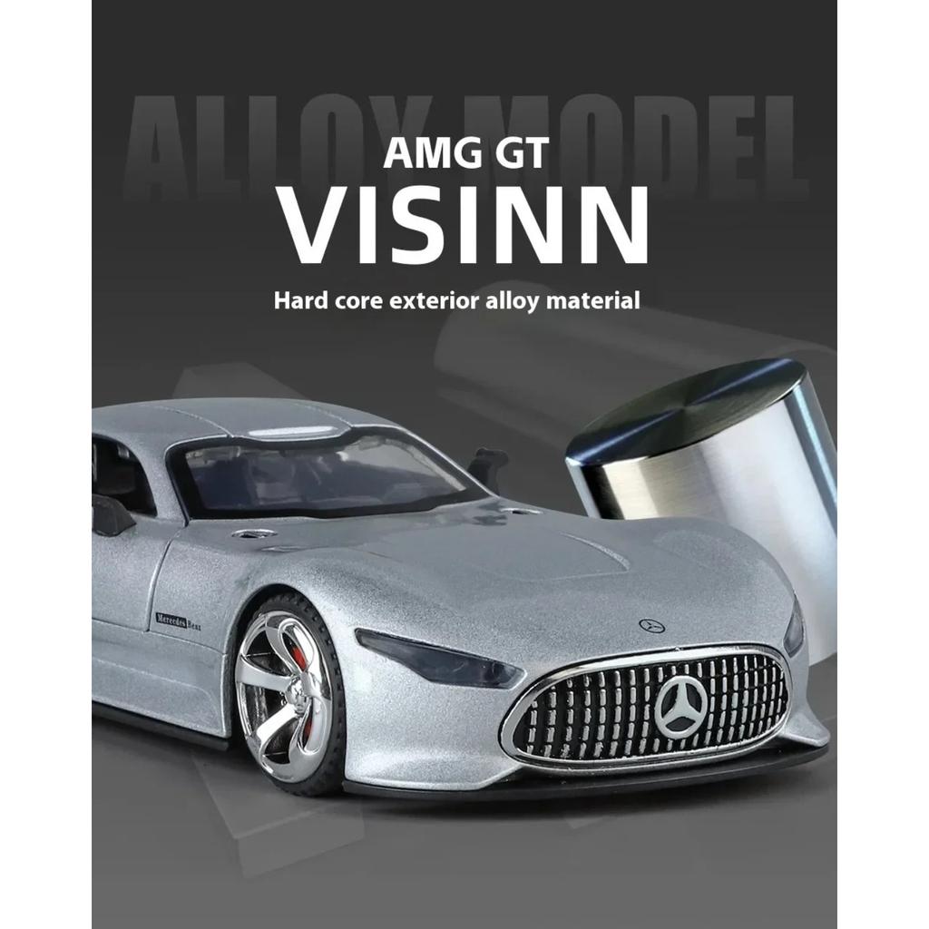 1/32 Mercedes-Benz AMG Vision GT Alloy Model Car Toy Diecasts Metal Casting Sound and Light Car Toys for Children Vehicle