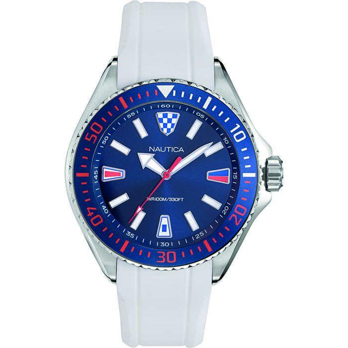 Watch - NAUTICA - Crandon Park Beach NAPCPS902 - Quartz - Stainless Steel - White Silicone Strap