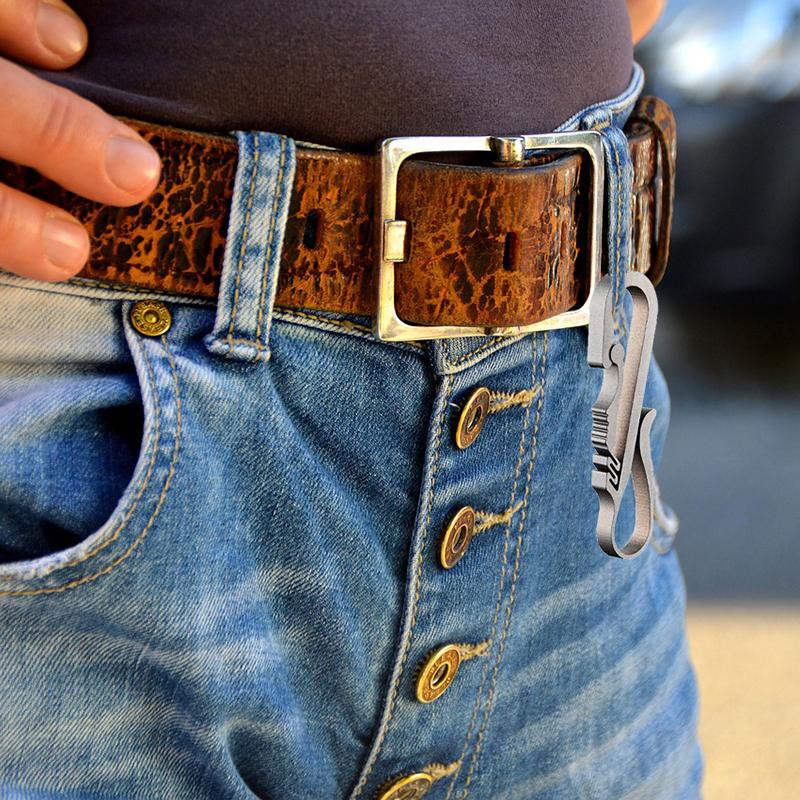 1Pc Car Titanium Alloy Keychain Key Ring Holder Buckle Belt Lightweight Edc For Man Male Creativity Father‘S Day Gift