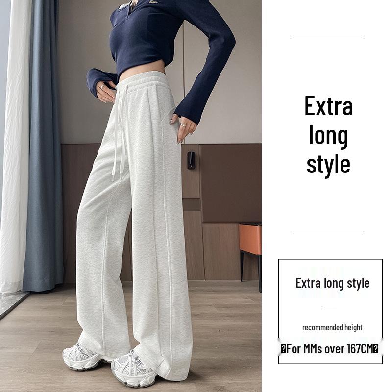 Damskie spodnie dresowe na wiosnę/jesień 2025 - Mały rozmiar, Prosta nogawka, Casualowa odzież sportowa