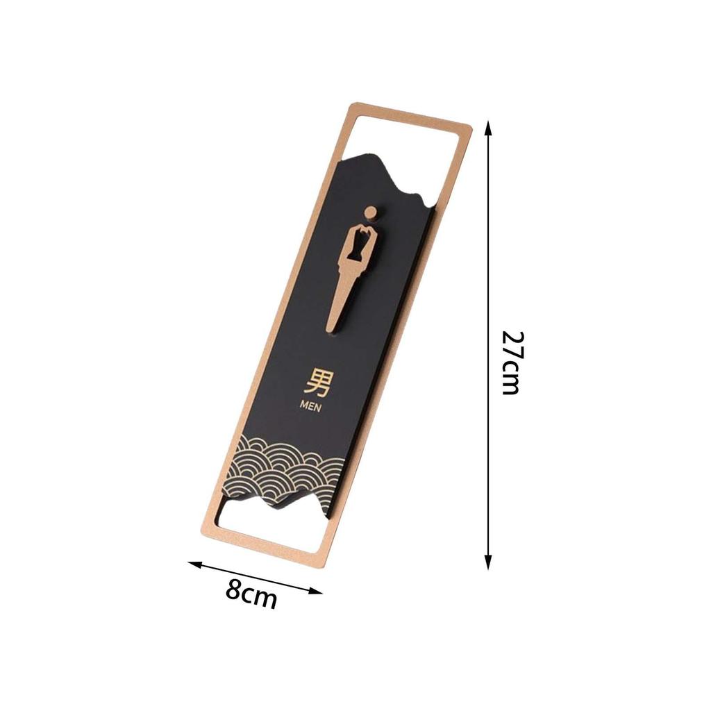 Bathroom Sign 3D Restroom Signage Toilet for Door or Wall Decor