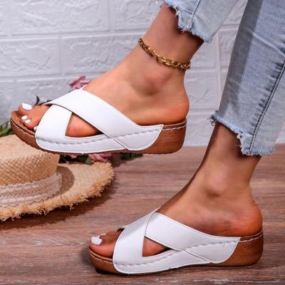 Shoes for Women 2024 Hot Sale Plus Size Women's Slippers Fashion Peep Toe Casual Slippers Women Summer Solid Women's Slippers