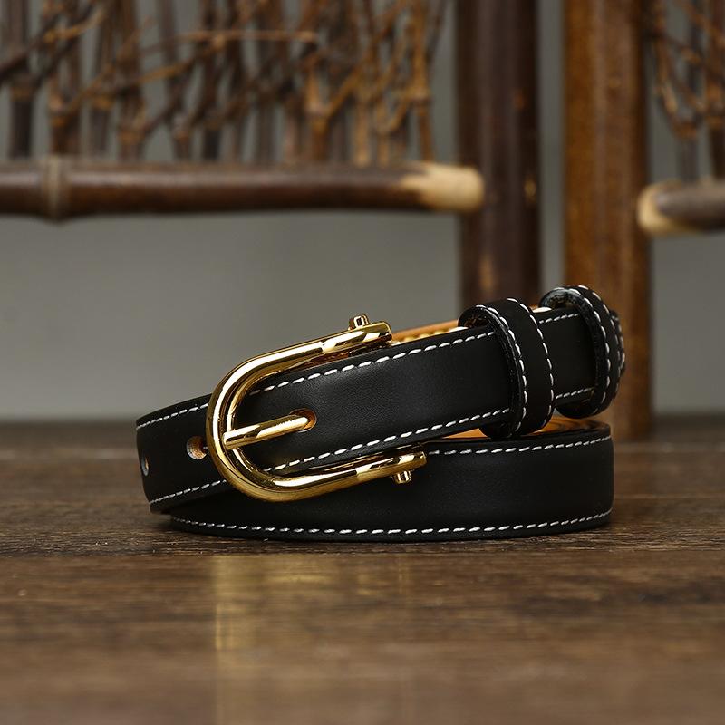 Women's Korean-Style Leather Belt Simple Fashion Trend New Pure Cowhide All-Match Casual Jeans Belt