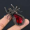 Red Flash Labradorite Pendant, 999 Copper Wire Wrapped Jewelry, Gemstone Jewelry Pendant, Handmade Wedding Gift Jewelry